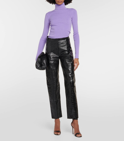 Victoria Beckham High-rise leather leggings outlook