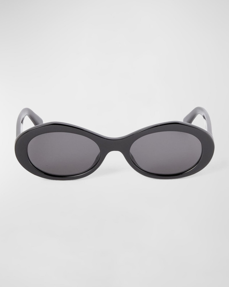 Off-White Men's Edison Acetate Oval Sunglasses outlook