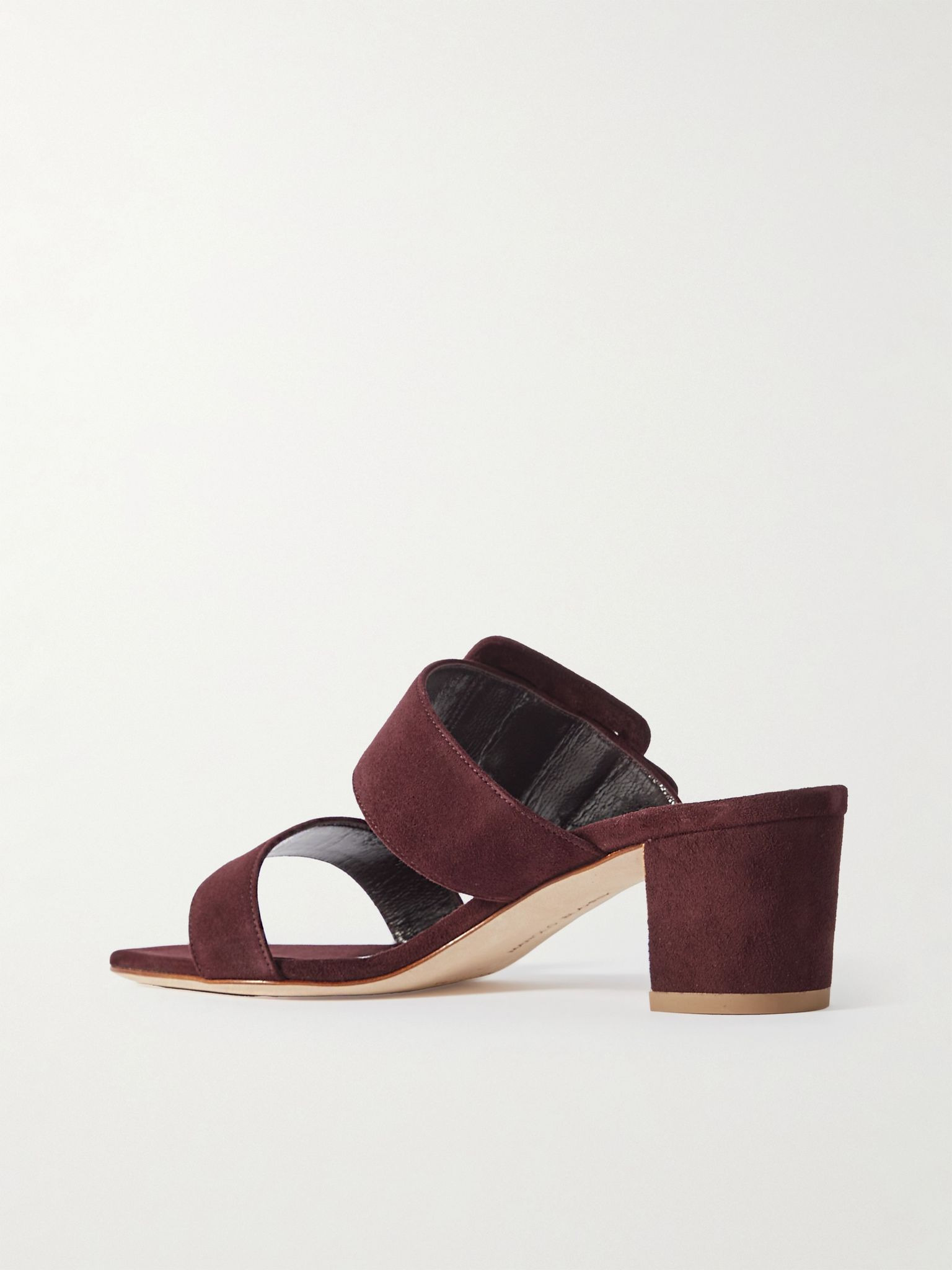 Titubanew 50 buckled suede sandals Burgundy - 3