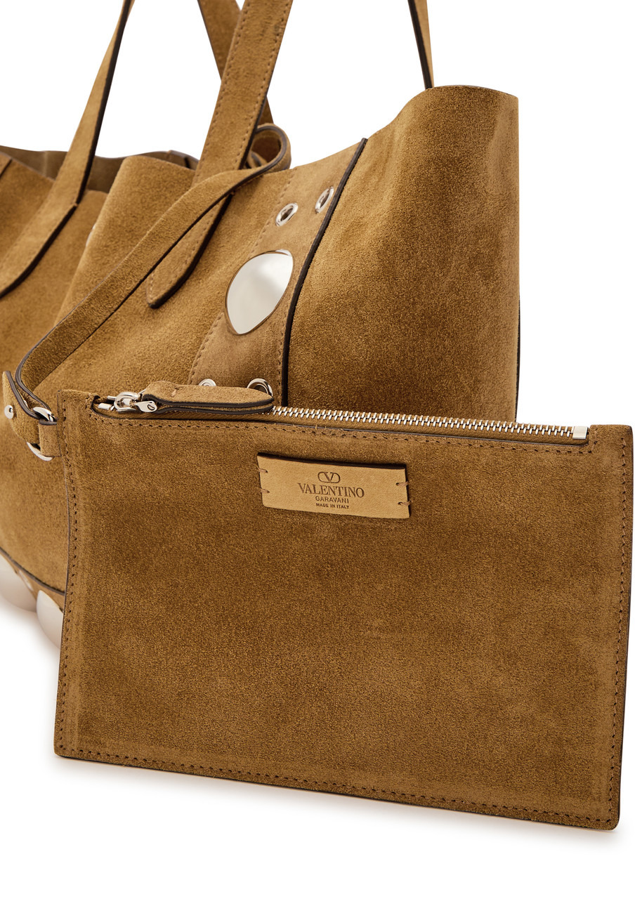 Valentino Garavani Nellcôte Medium Studded Suede Tote - 6