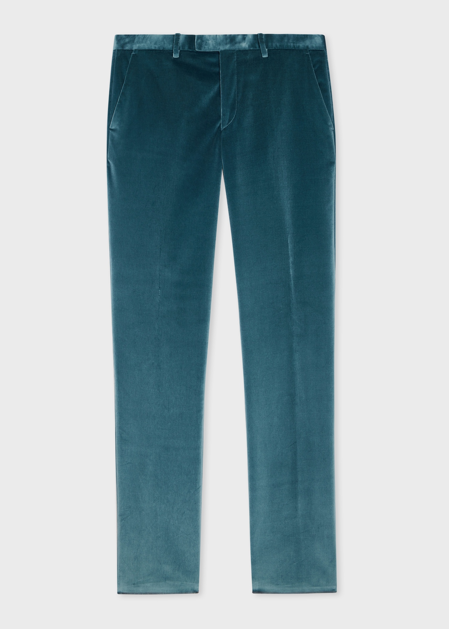 Teal Blue Velvet Suit - 5