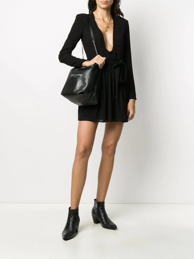 SAINT LAURENT plunge V-neck dress outlook