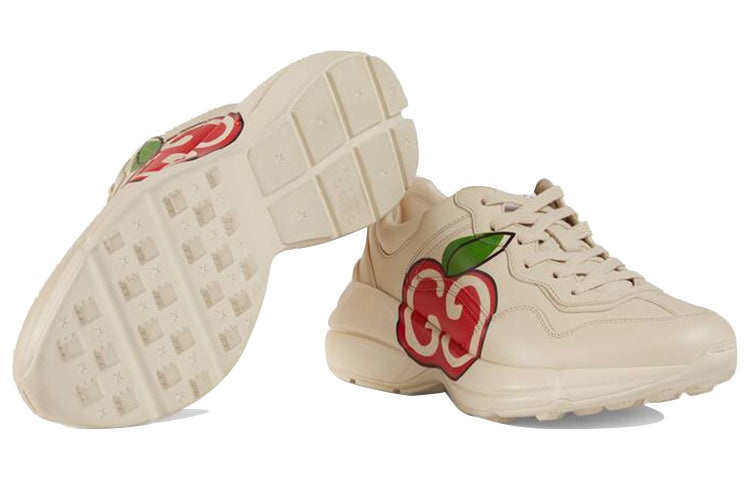 (WMNS) Gucci Rhyton 'GG Apple - Ivory' 609343-DRW00-9522 - 4