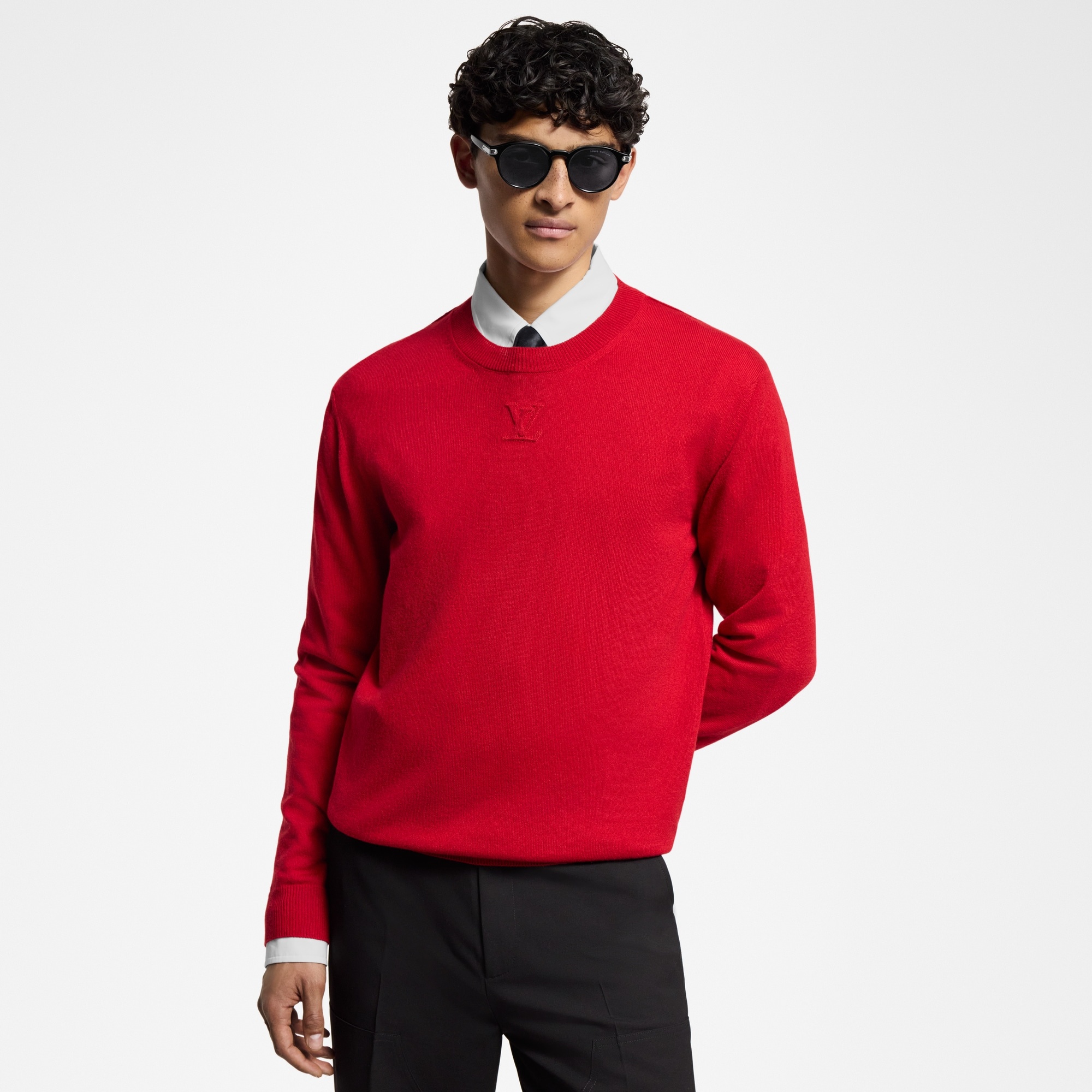 LV Embossed Cashmere Crewneck - 2