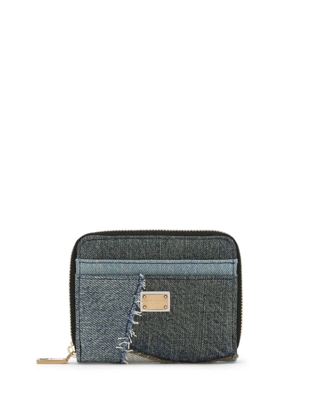 logo-plaque patchwork wallet - 1