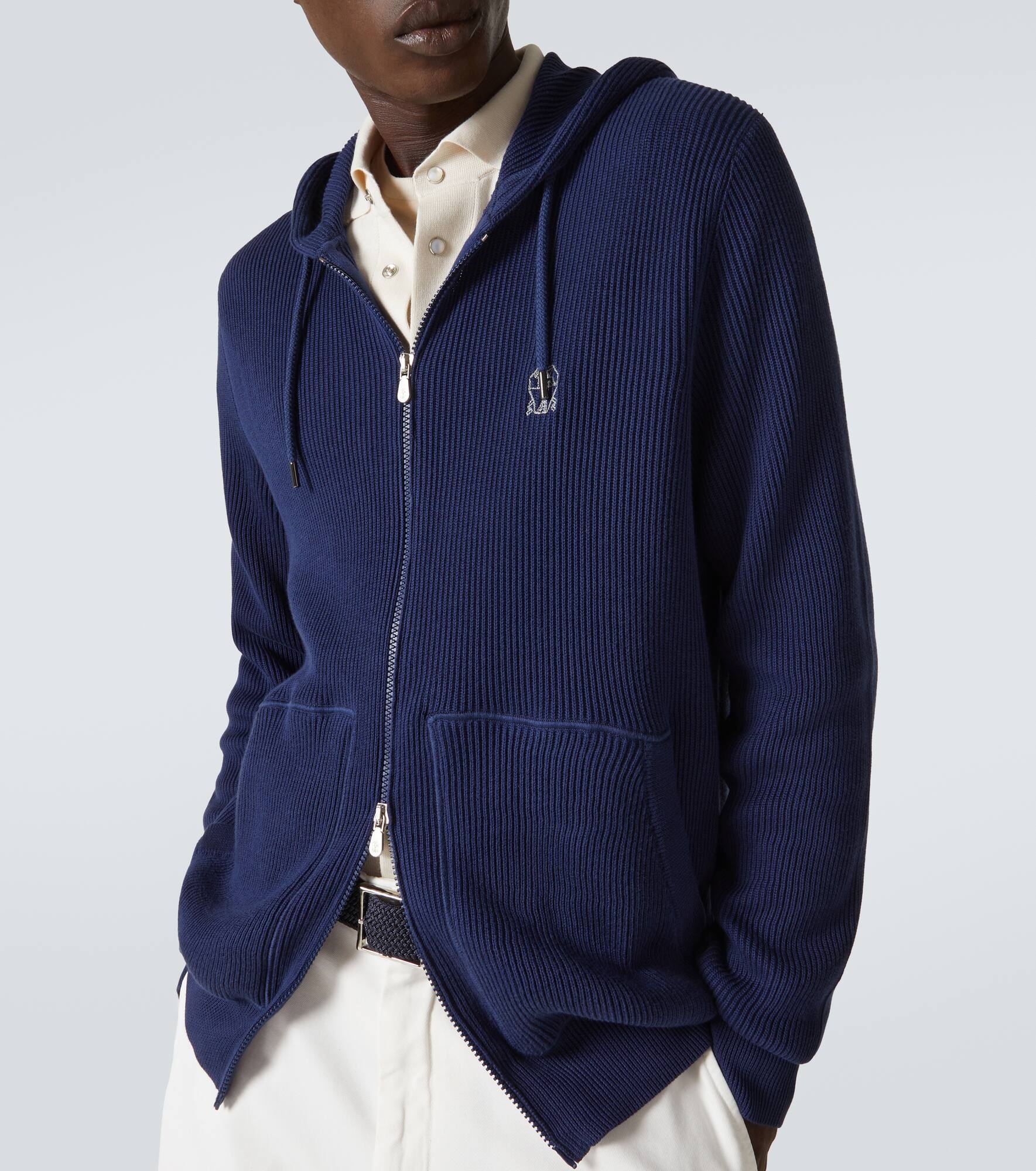 Zip-up cashmere hoodie - 5