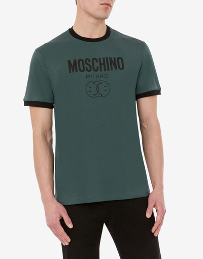 Moschino DOUBLE SMILEY® STRETCH JERSEY T-SHIRT outlook