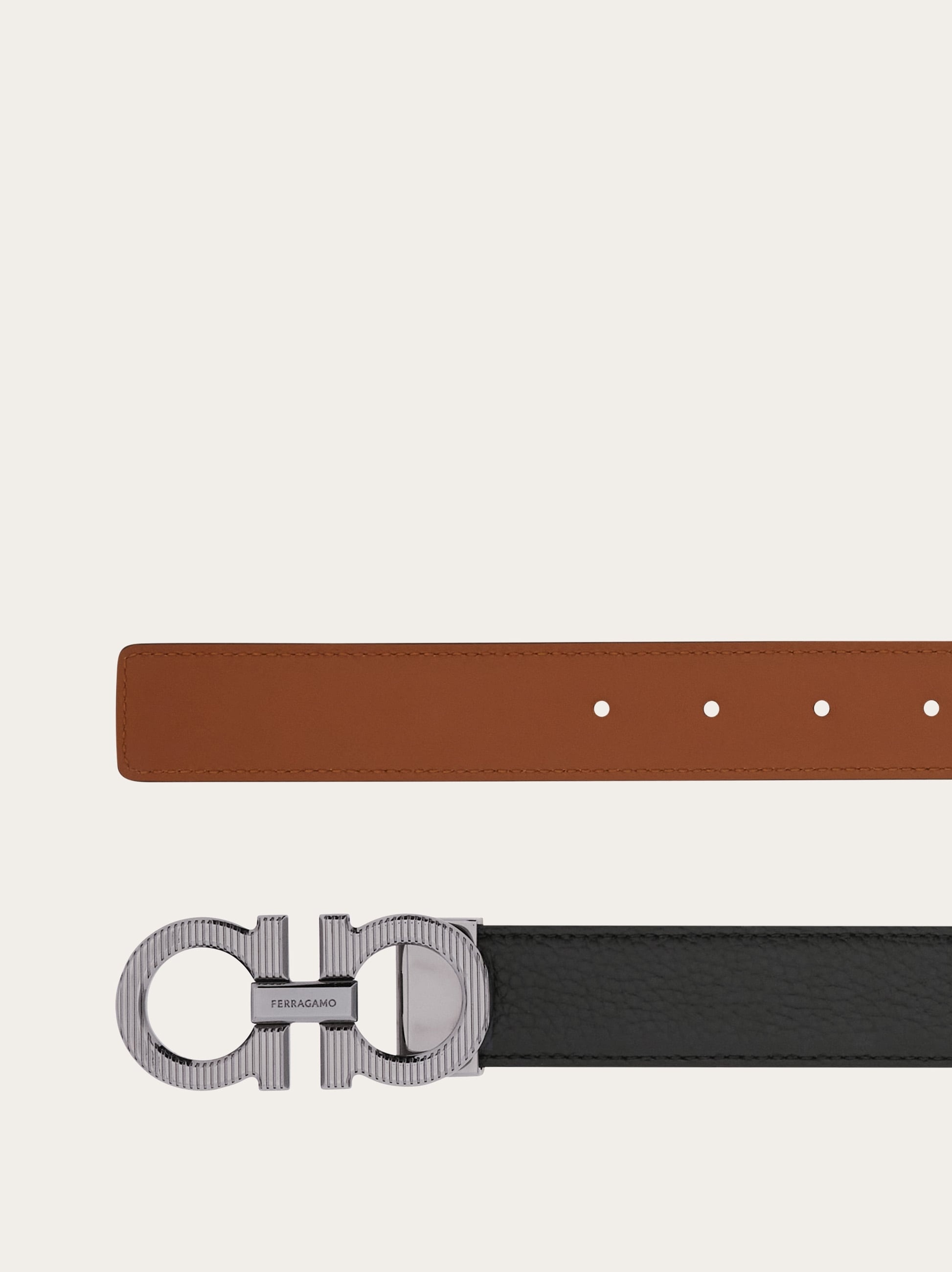 Reversible and adjustable Gancini belt - 2