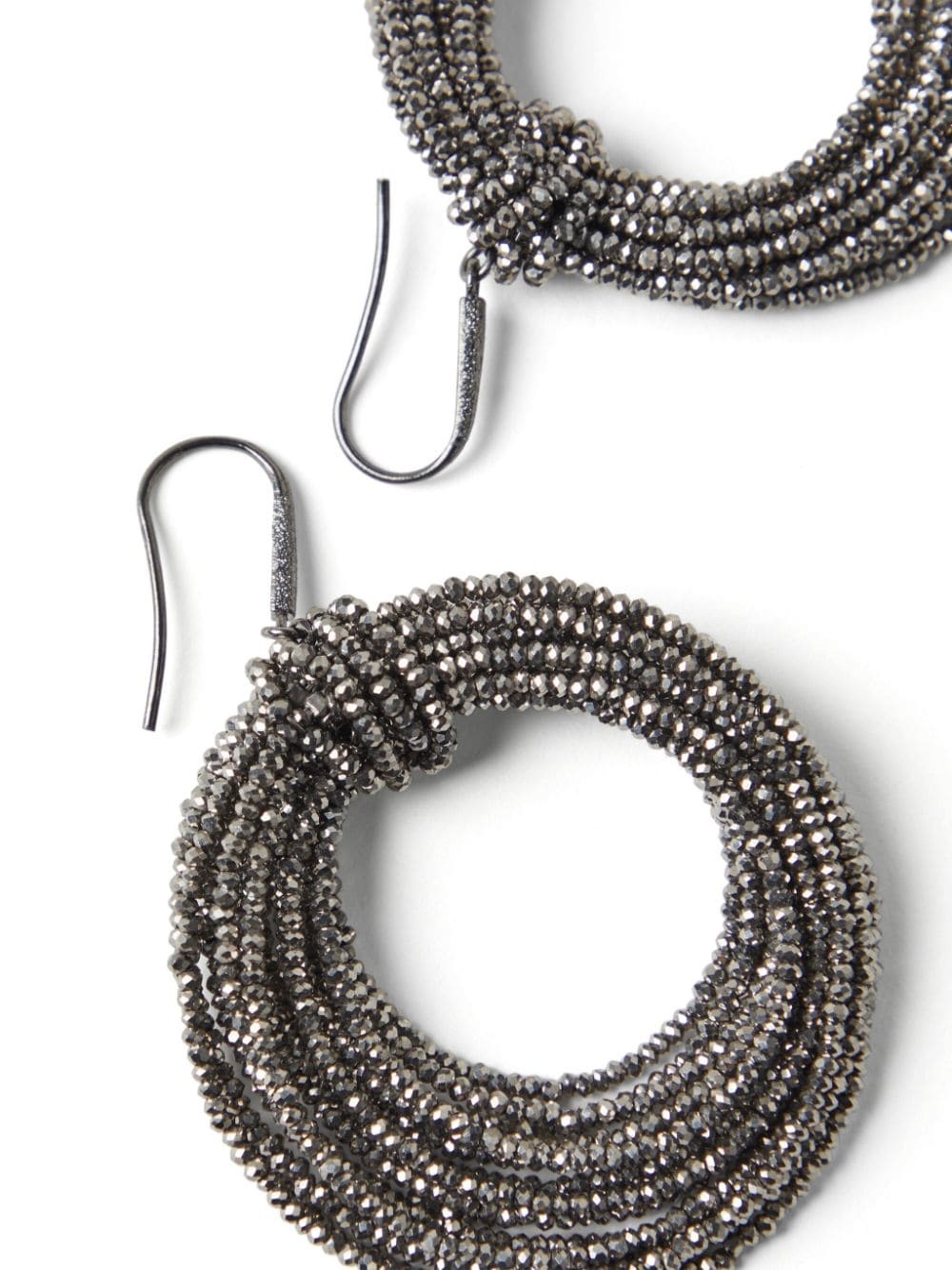 Vetro beaded hoop earrings - 2