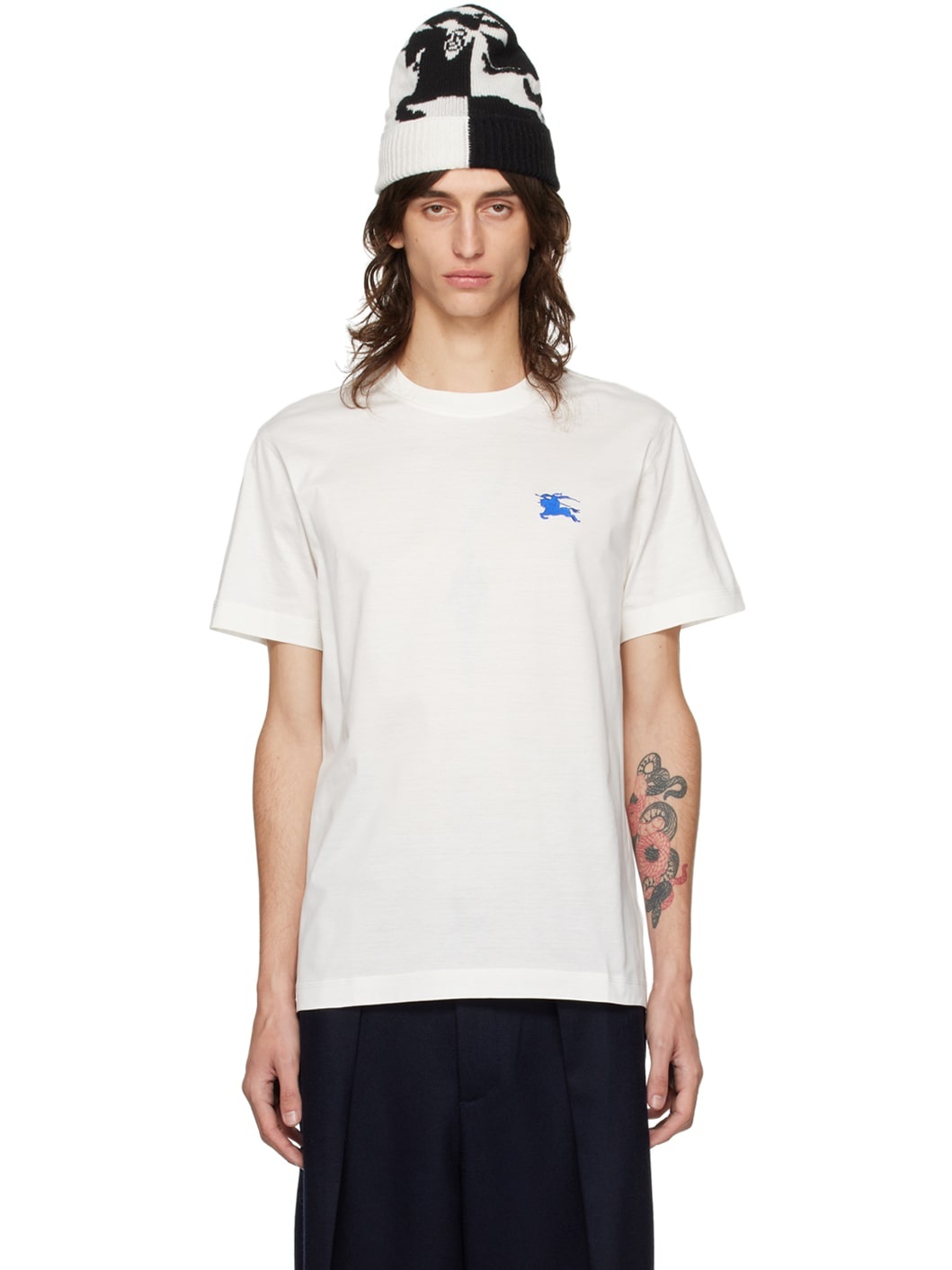 White Embroidered T-Shirt - 1