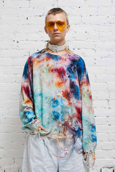 R13 DESTROYED OVERSIZED PULLOVER - PRINTED TIE-DYE outlook