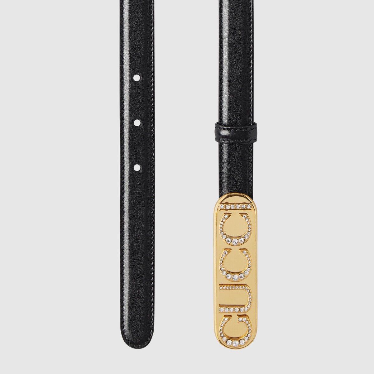 Thin belt with crystal Gucci buckle - 2