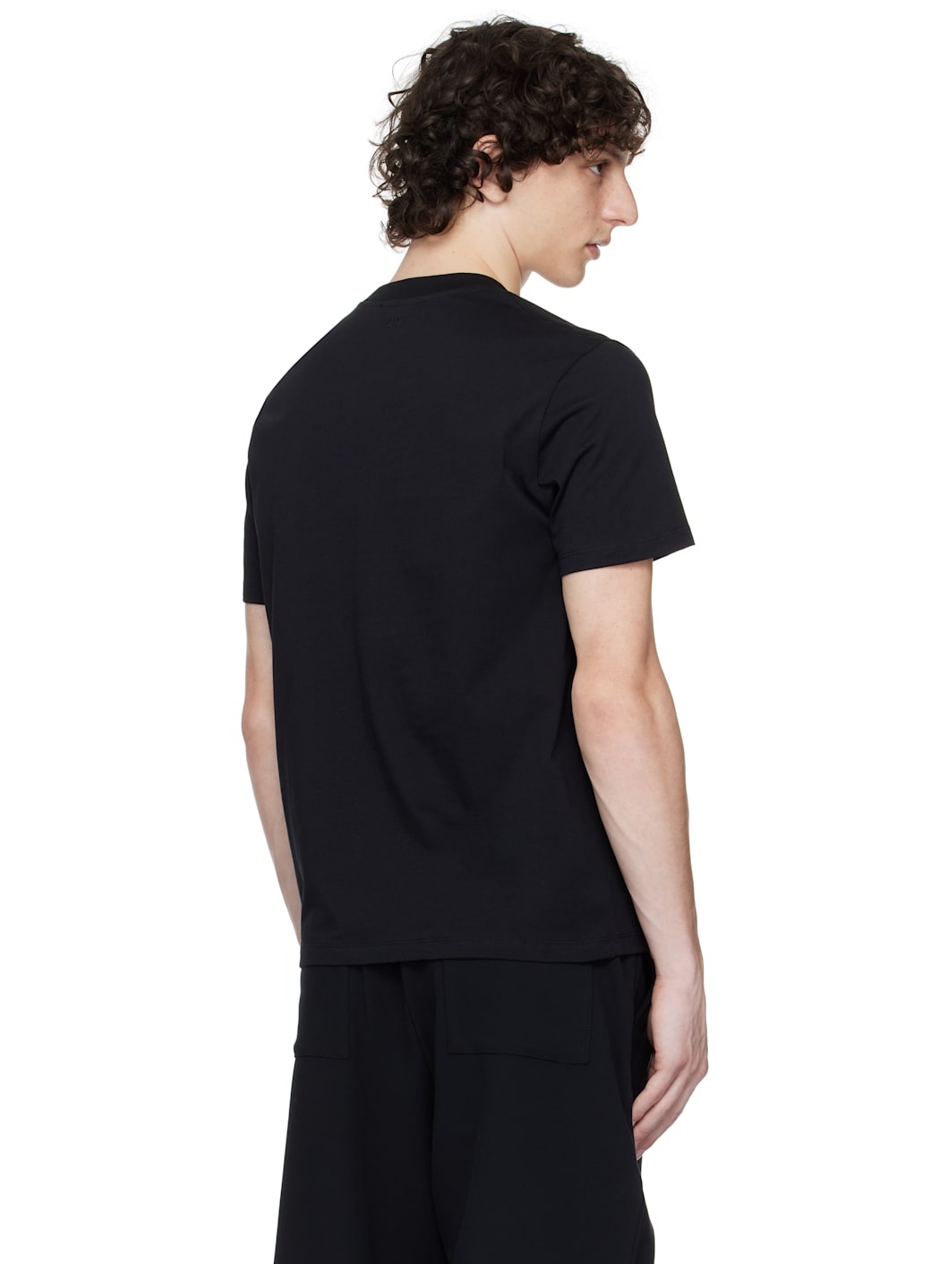 Black Cotton Ami de Coeur T-shirt - 3