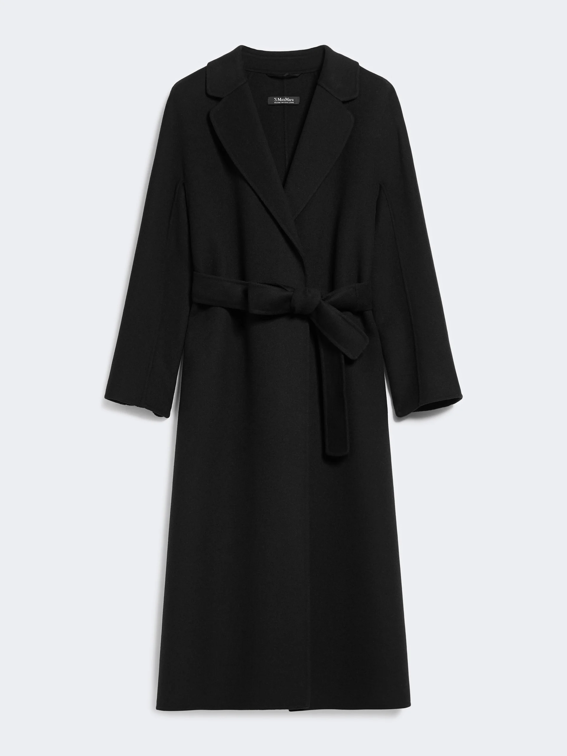 ESTURIA Wool broadcloth midi coat - BLACK - 1
