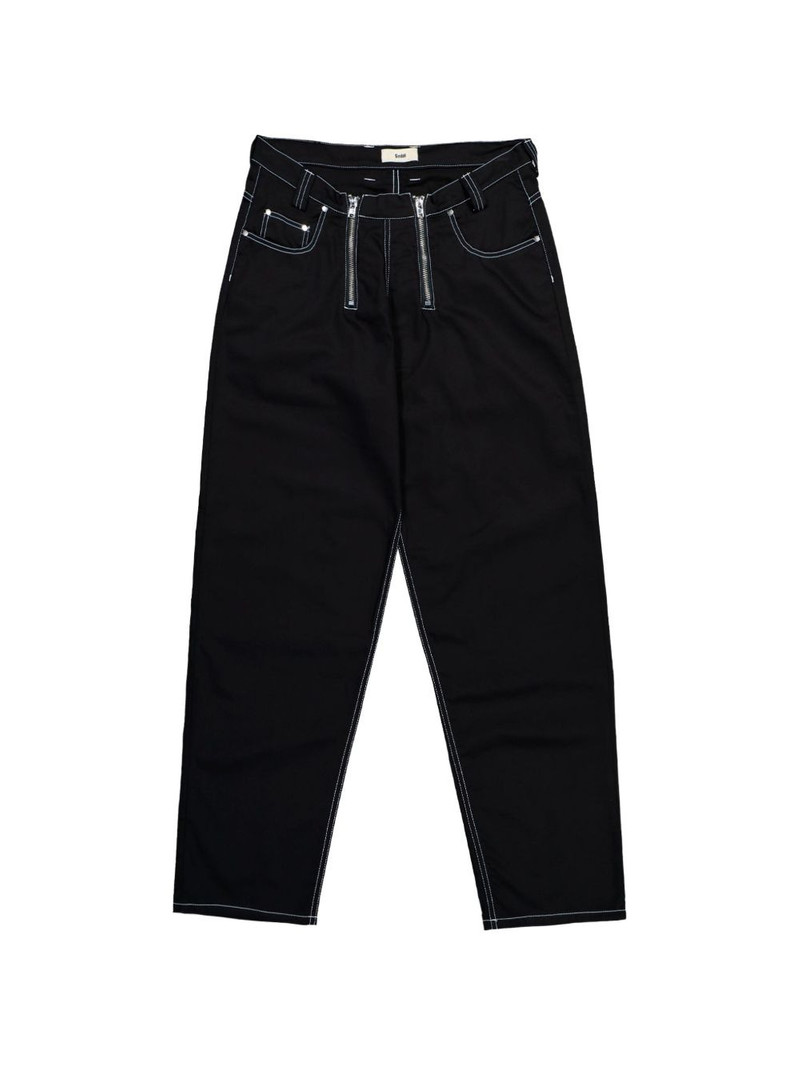 Cyrus double-zip wide-leg jeans 1