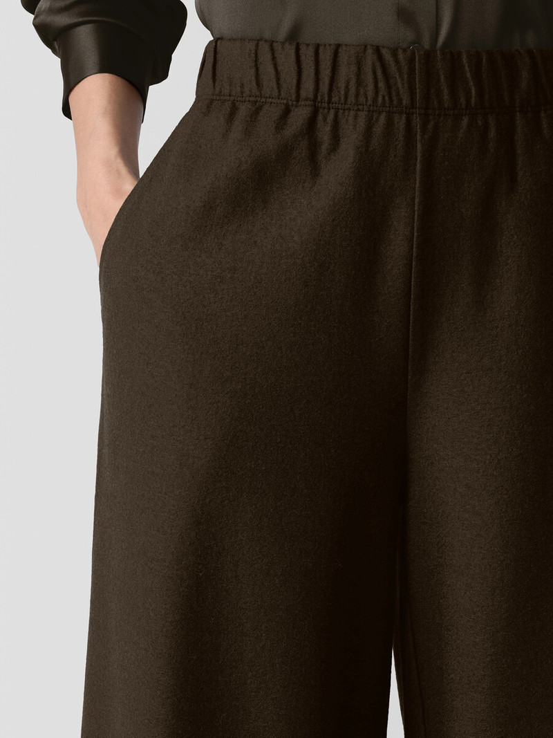 Felted Wool Jersey Wide-Leg Pant 5