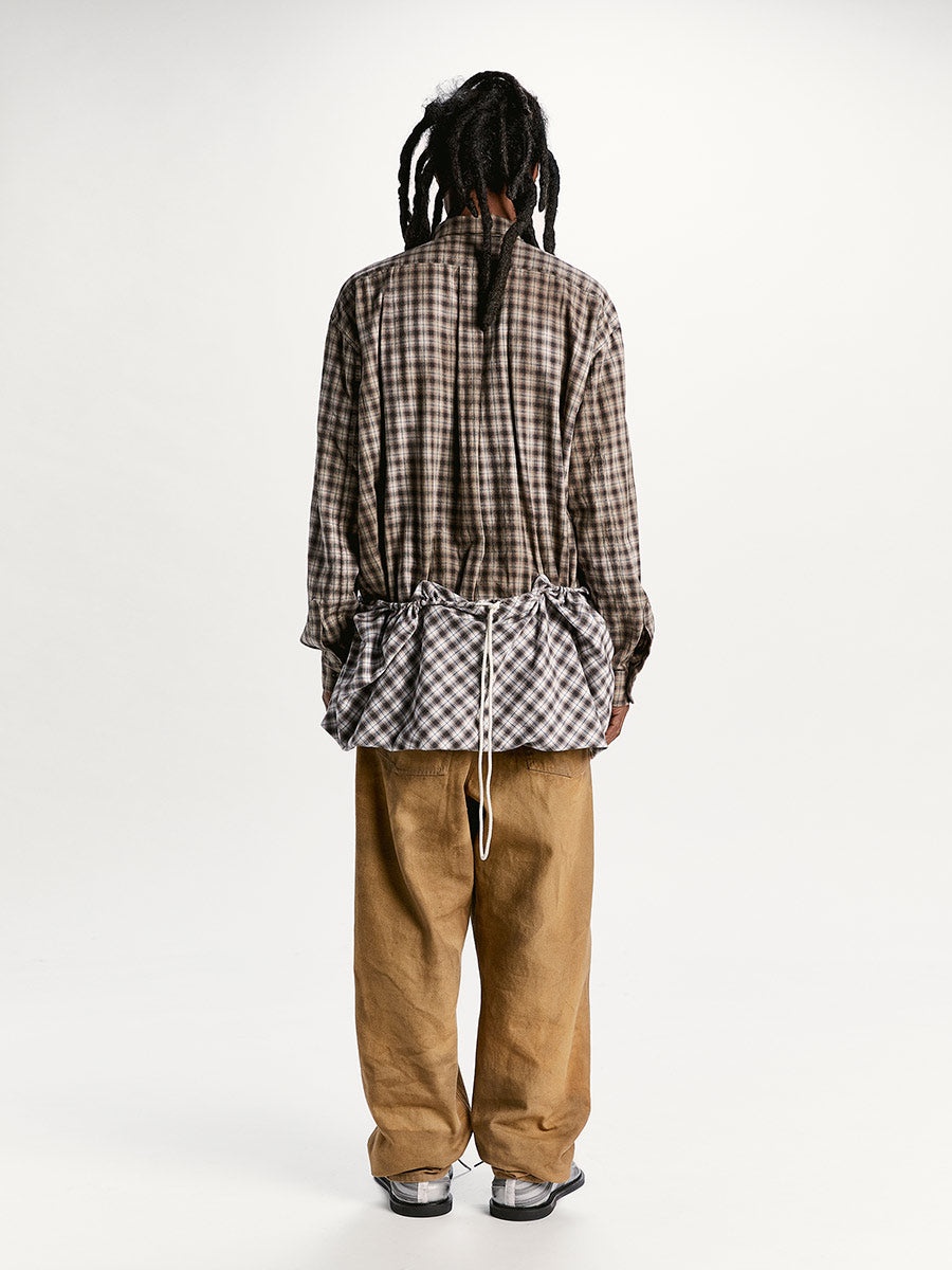 Criny Shirt Brown Check Print - 6