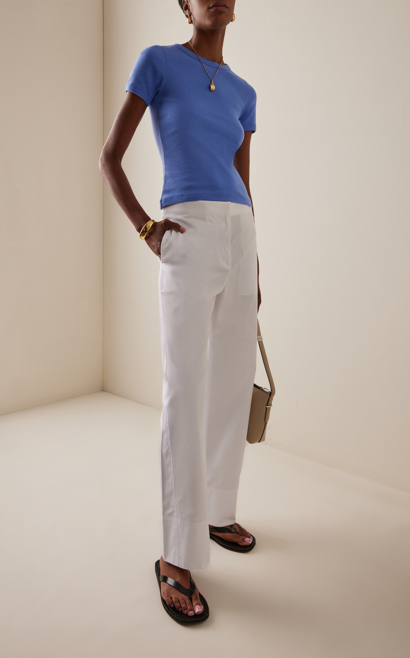 FLORE FLORE Car Cotton T-Shirt blue outlook