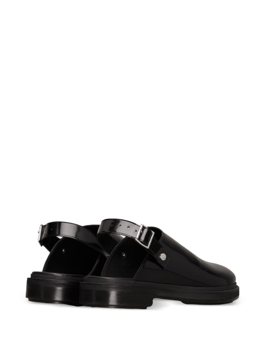 patent-leather slingback sandals - 3