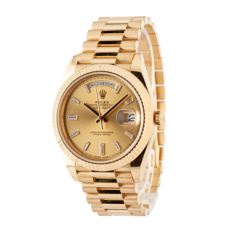 Rolex Day-Date 40 Ref 228238 Baguette Diamond Dial - 2
