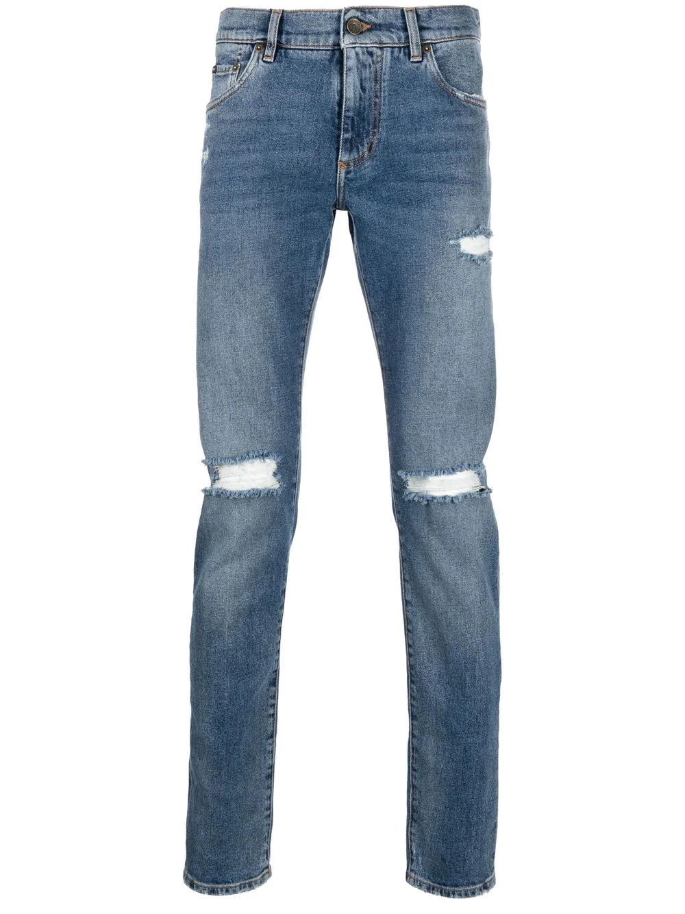 distressed-effect skinny jeans - 1