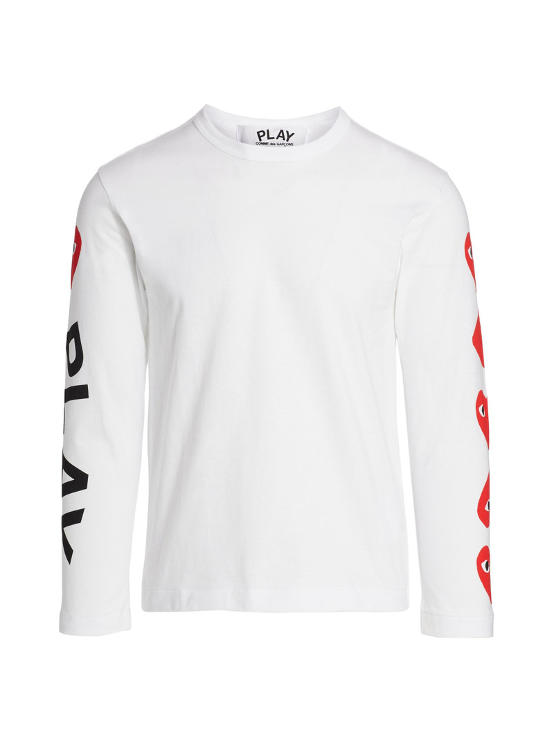 Men's Multi-Heart Long-Sleeve T-Shirt - White 1