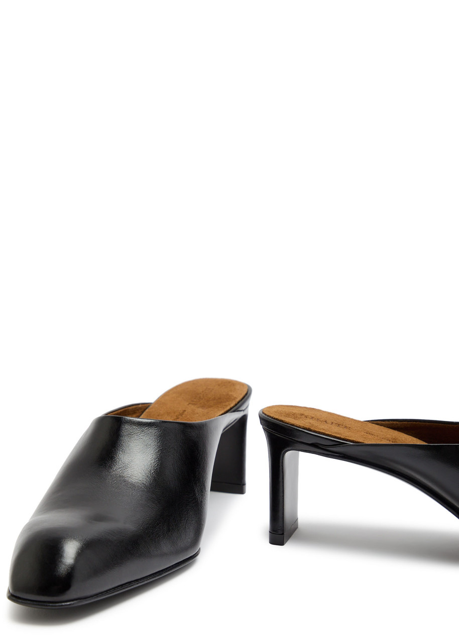 Khaite Colt 50 Glossed Leather Mules - 4