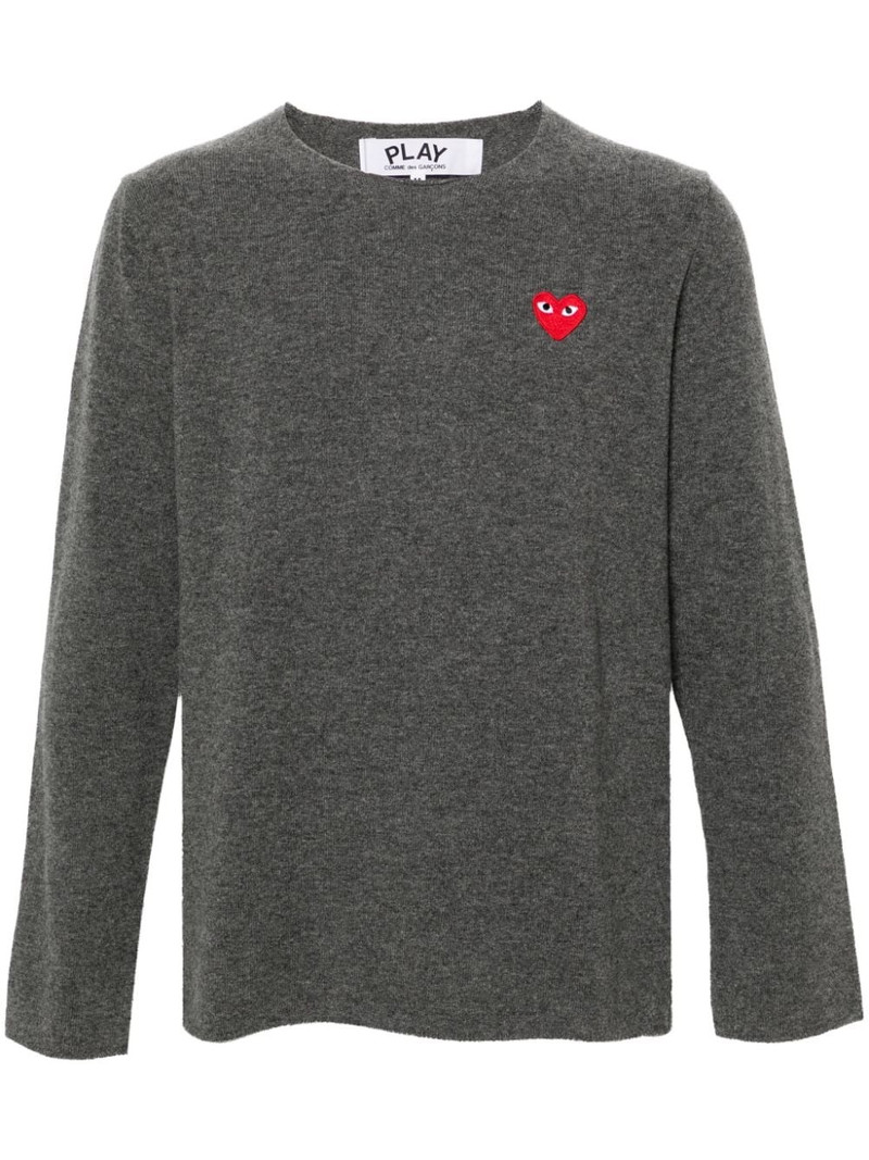 heart-patch wool jumper 1