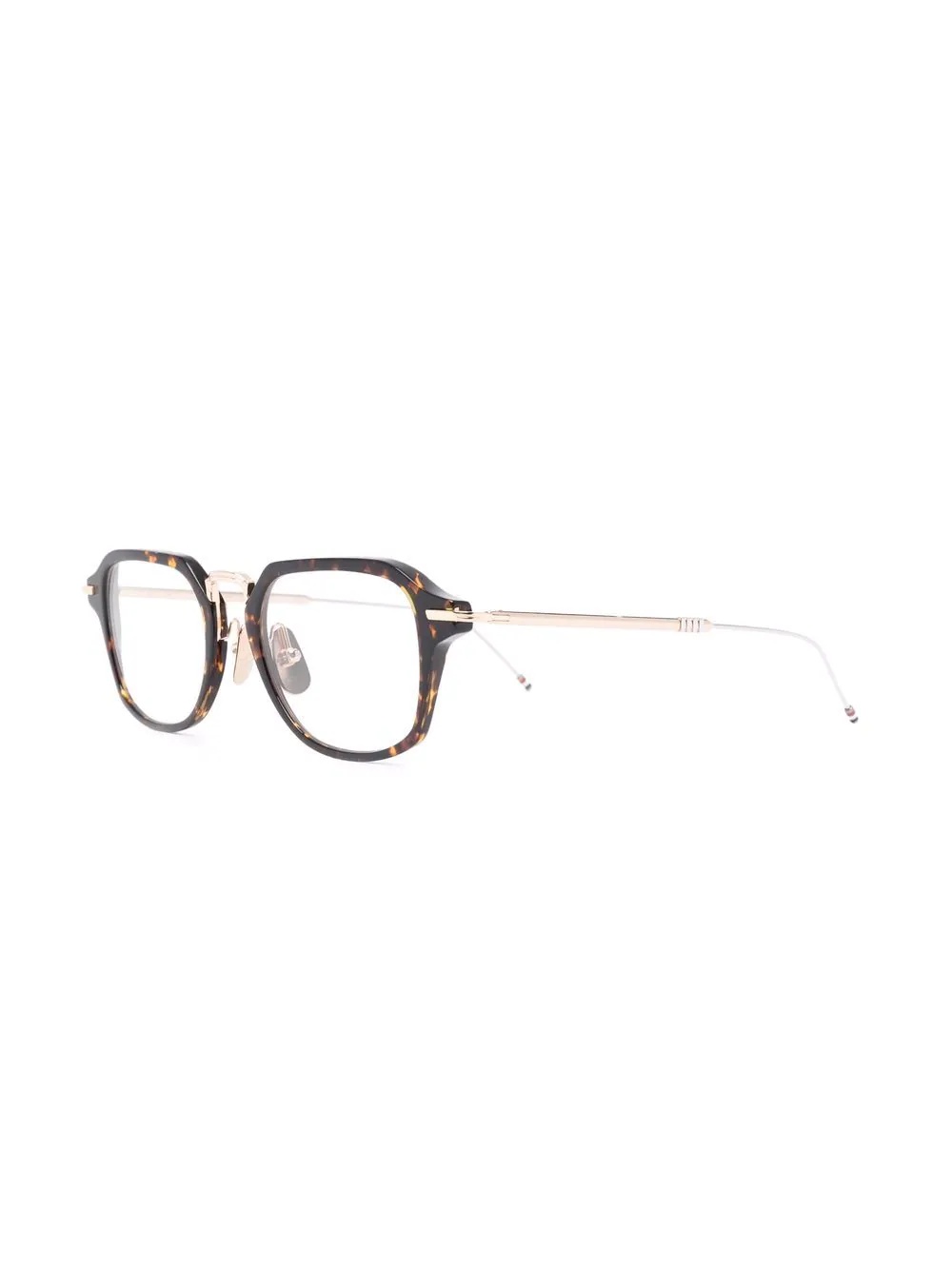 tortoiseshell-effect square-frame glasses - 2