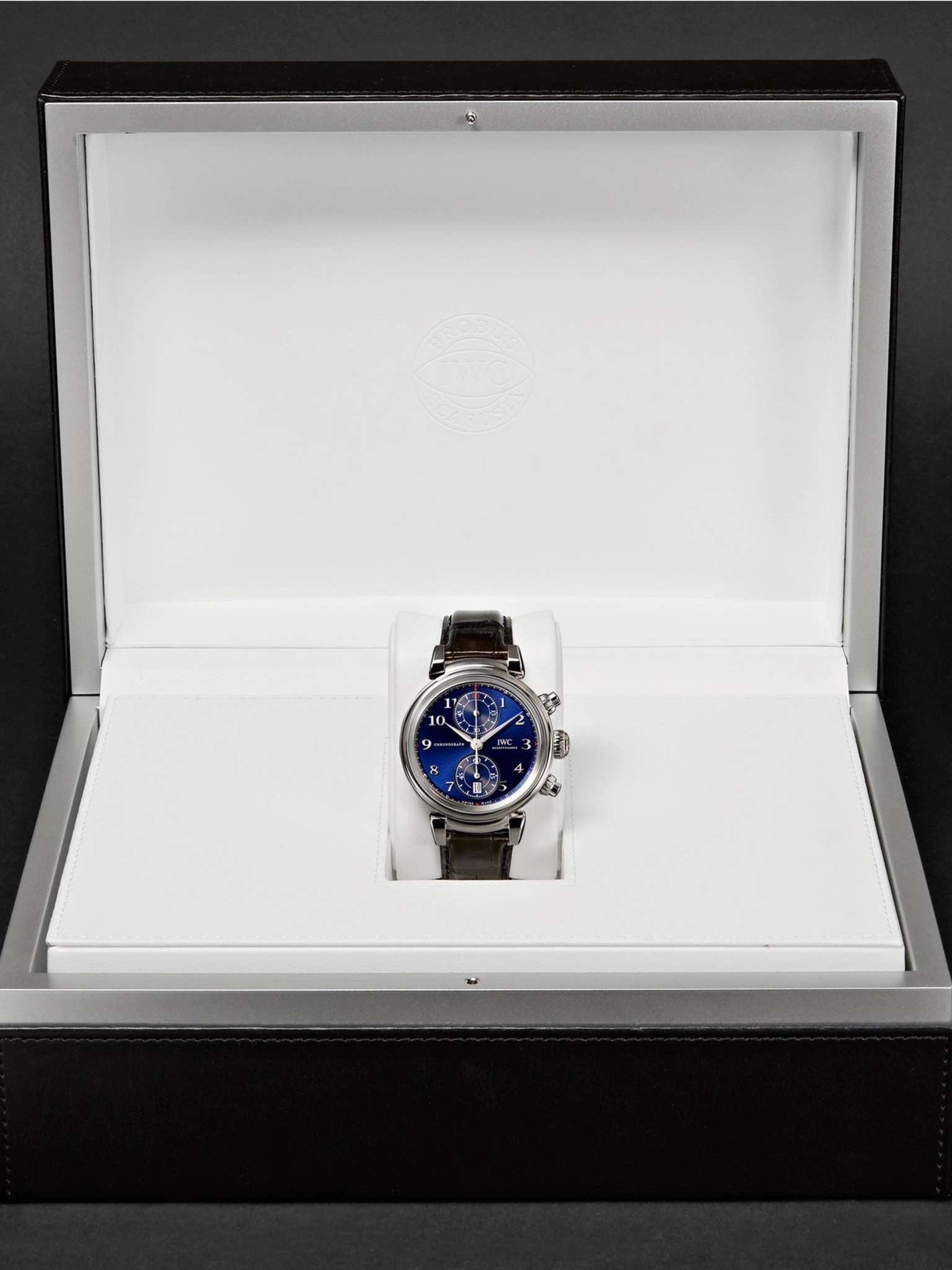 Da Vinci Edition Chronograph 42mm Stainless Steel and Alligator Watch, Ref. No. IW393402 - 9