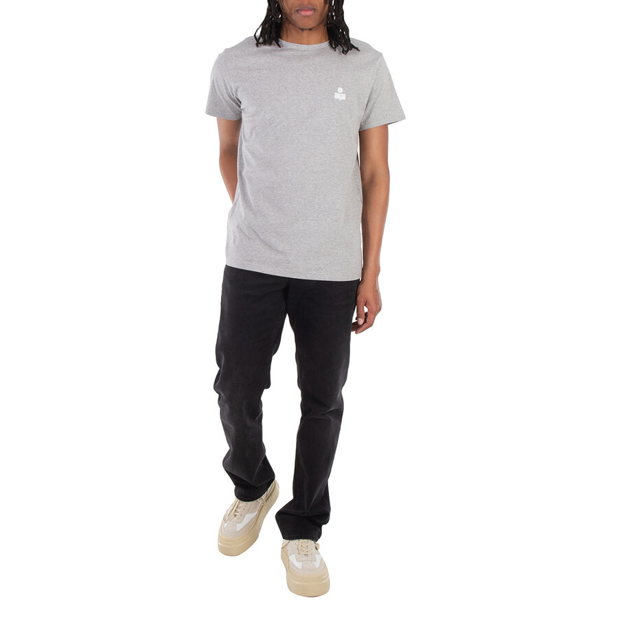 Isabel Marant Men's Ecru/Grey Zafferh Tee-Shirt - 3
