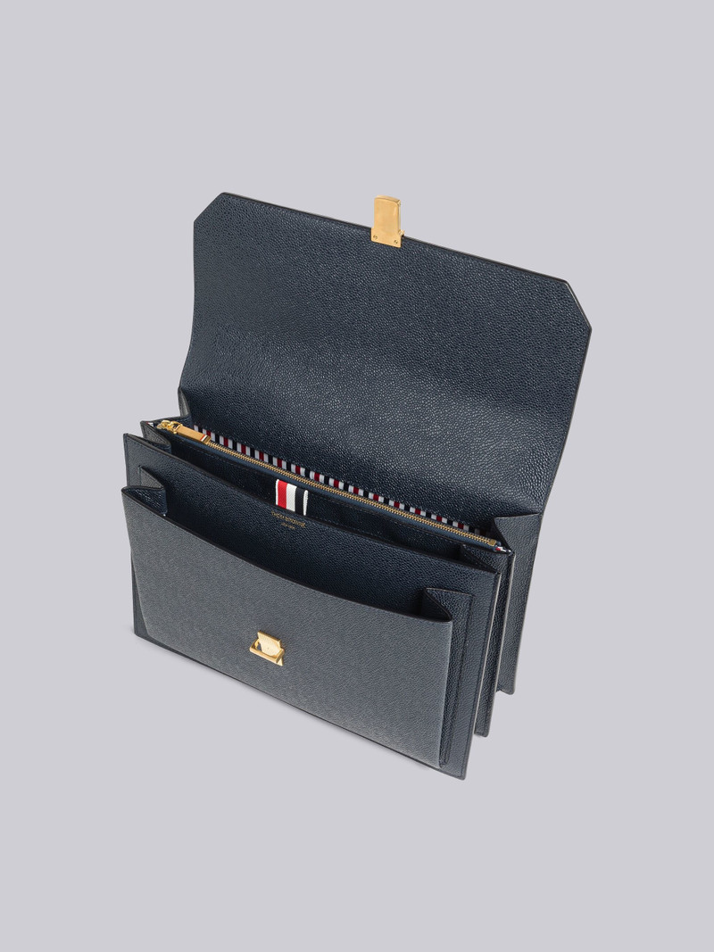 Pebble Grain Leather 4-Bar School Bag 5