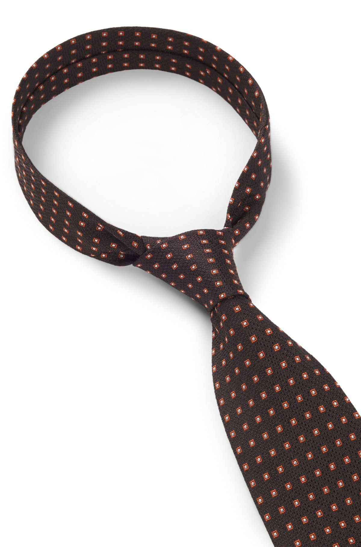 PATTERNED TIE IN PURE SILK JACQUARD - 5