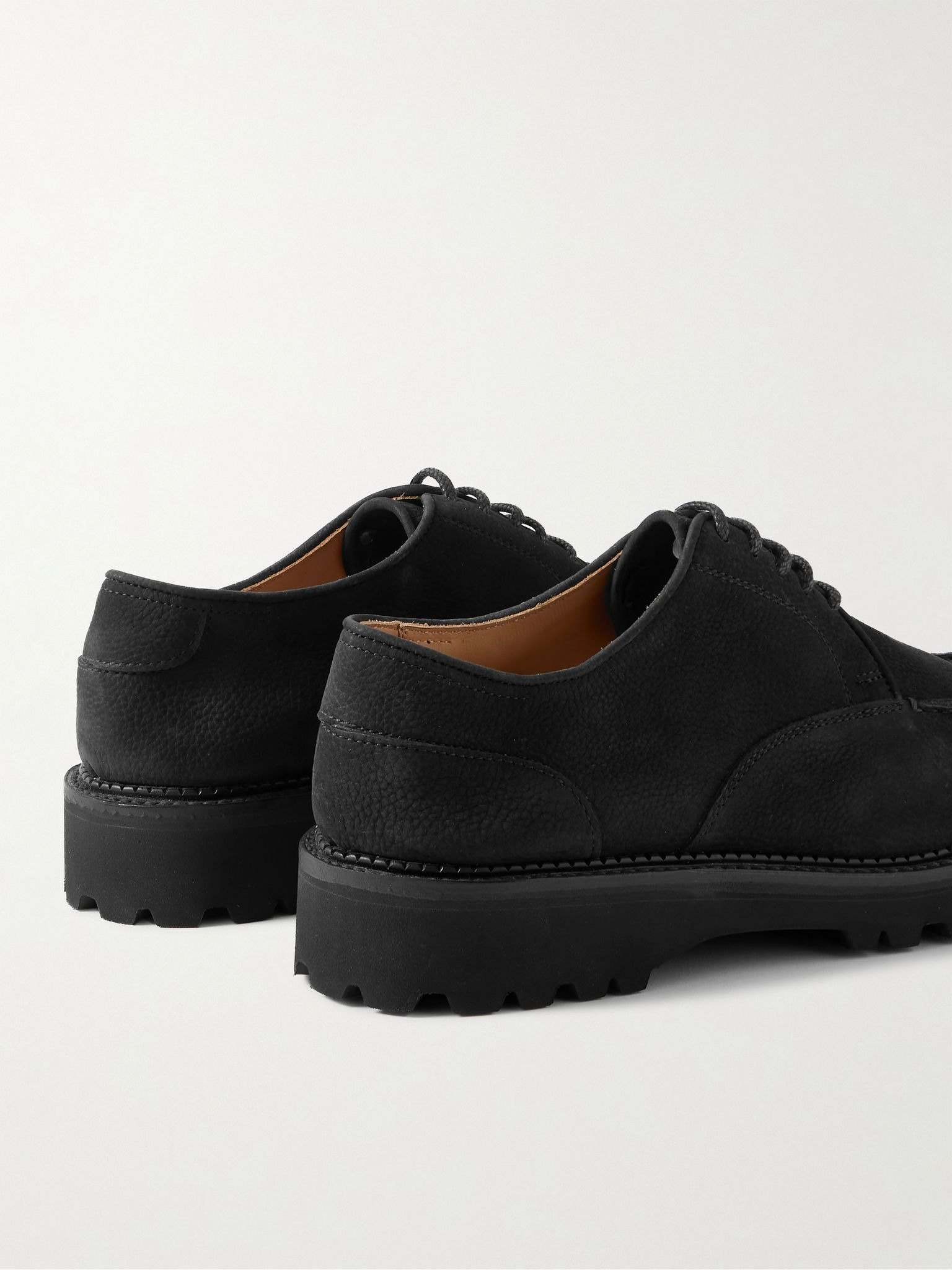 Land Rugged Suede Derby Shoes Black - 5