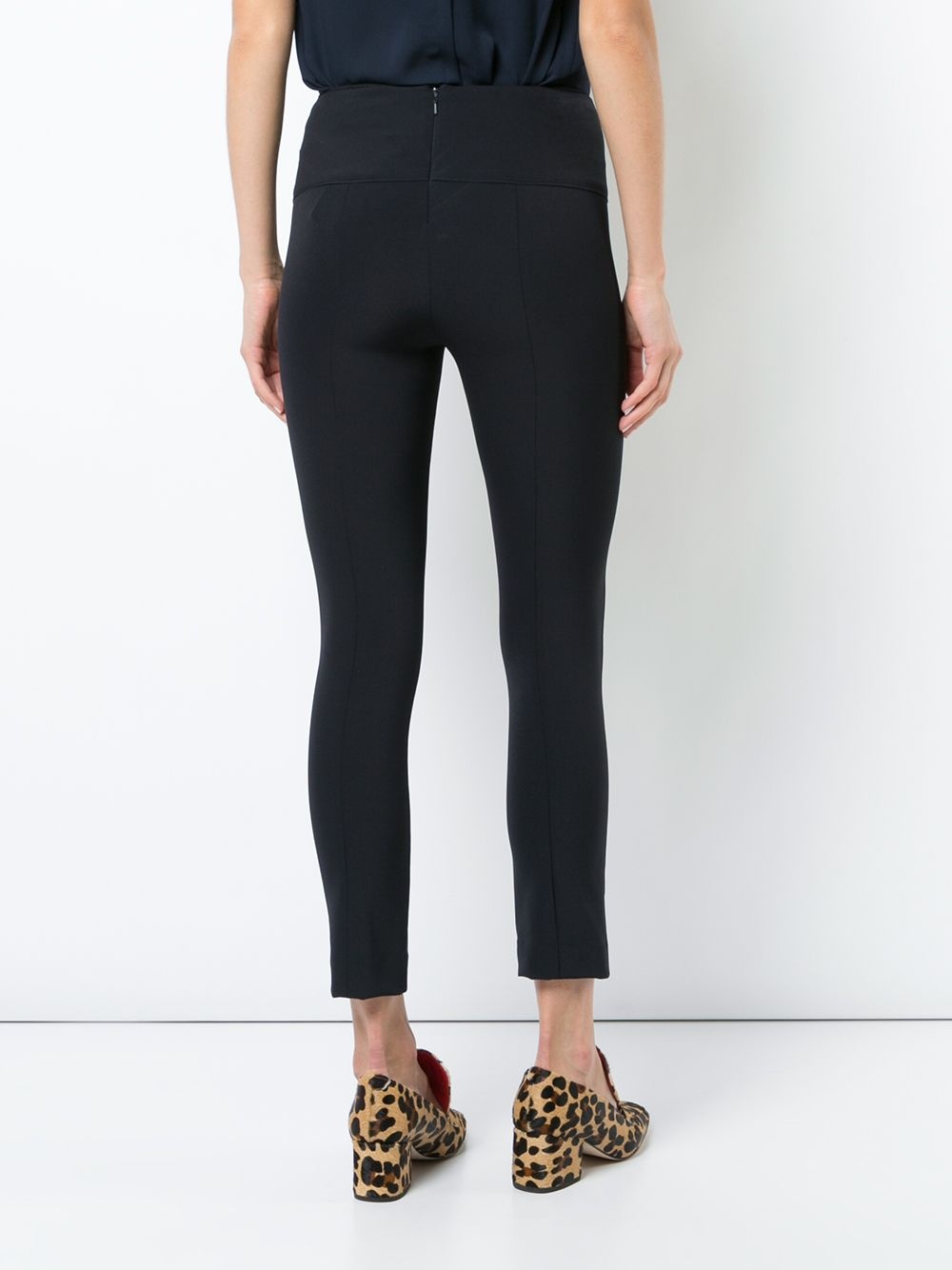 zip back cropped trousers - 4