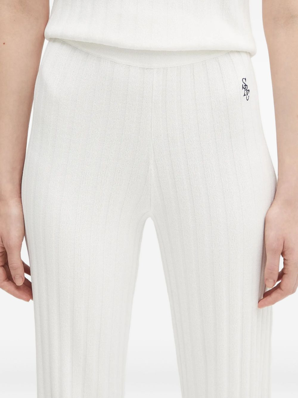 ribbed knit trousers - 5