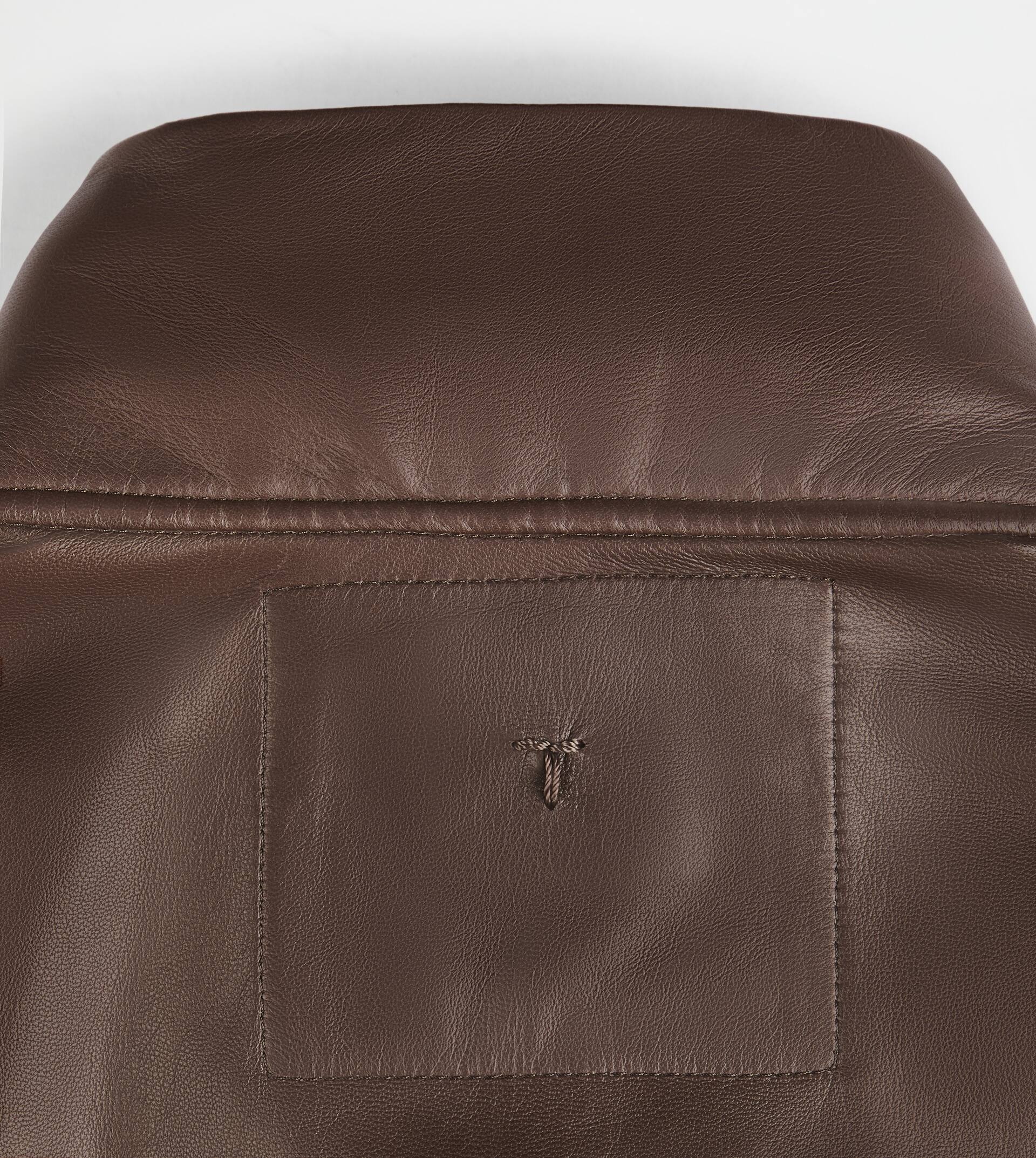 COMFORT FIT FIELD JACKET IN NAPPA LEATHER - BROWN - 8