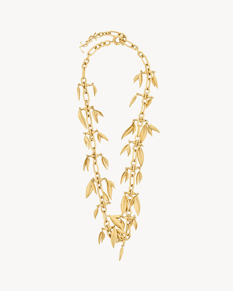 WILLOW LEAF NECKLACE IN METAL 1