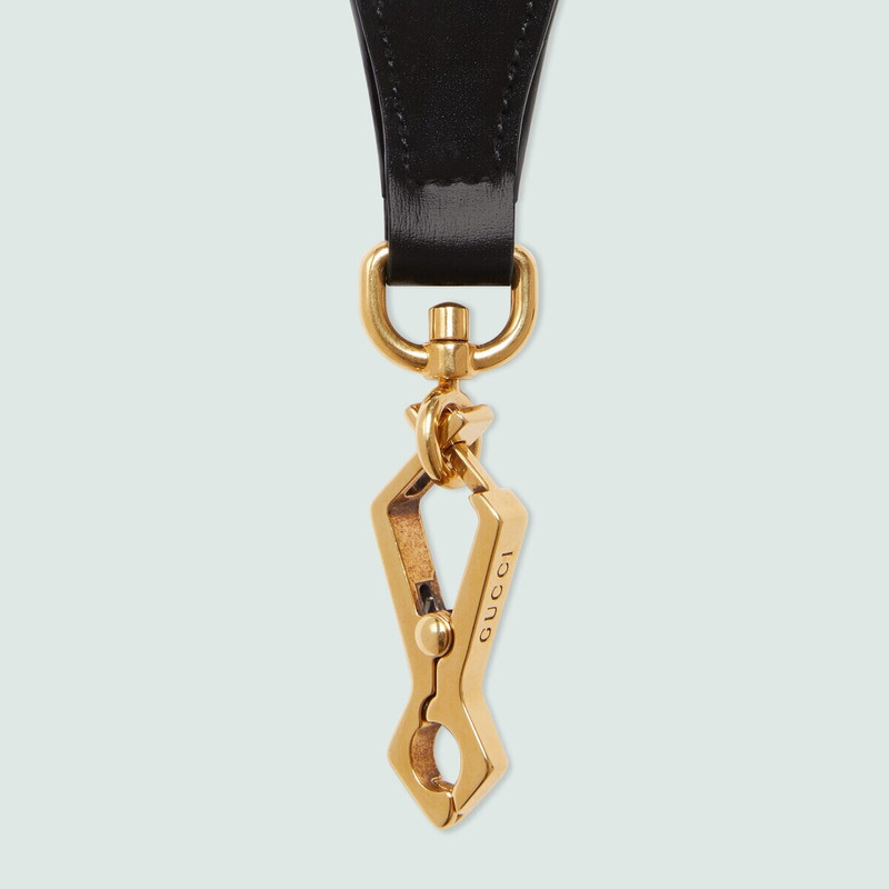 Thin studded 'Gucci' shoulder strap 3