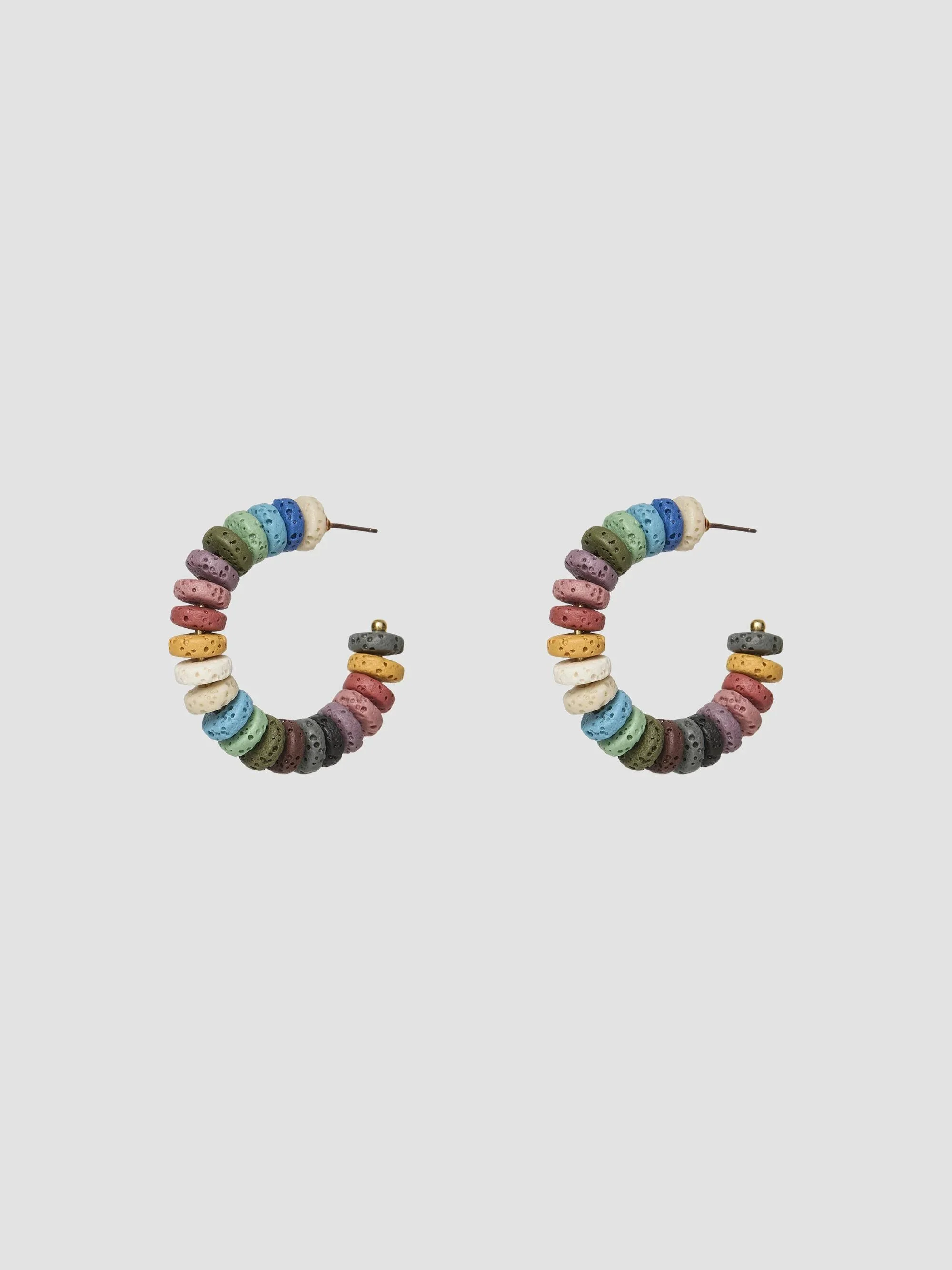 Women's Gilded Frontier Diana Beaded Hoop Earrings - Prairie Spectrum - 1