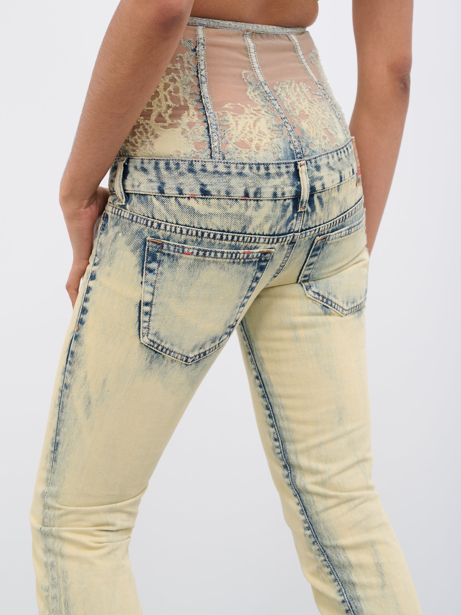 1969-D-Ebbey Corset Lace Jeans - 5