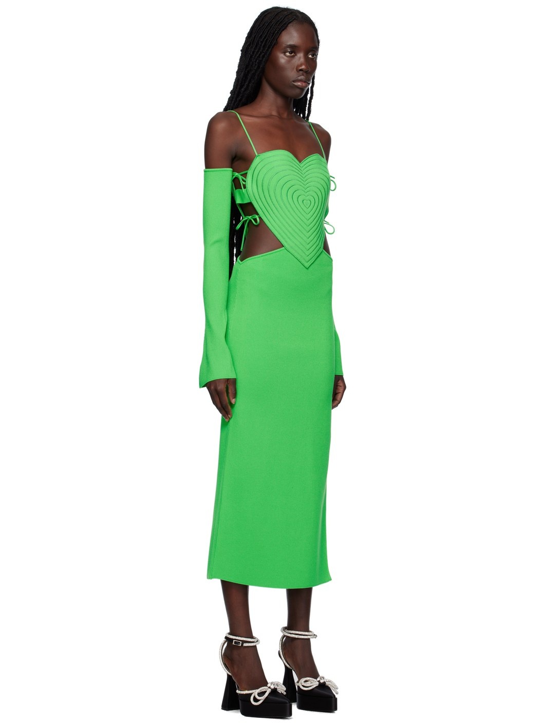 Green Heart Midi Dress - 2