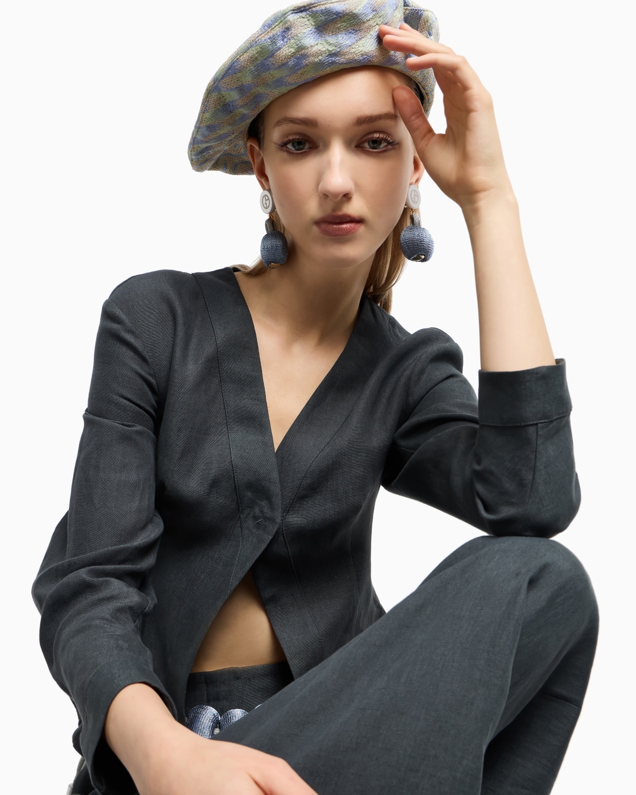 SHORT, SINGLE-BREASTED LINEN JACKET - 6