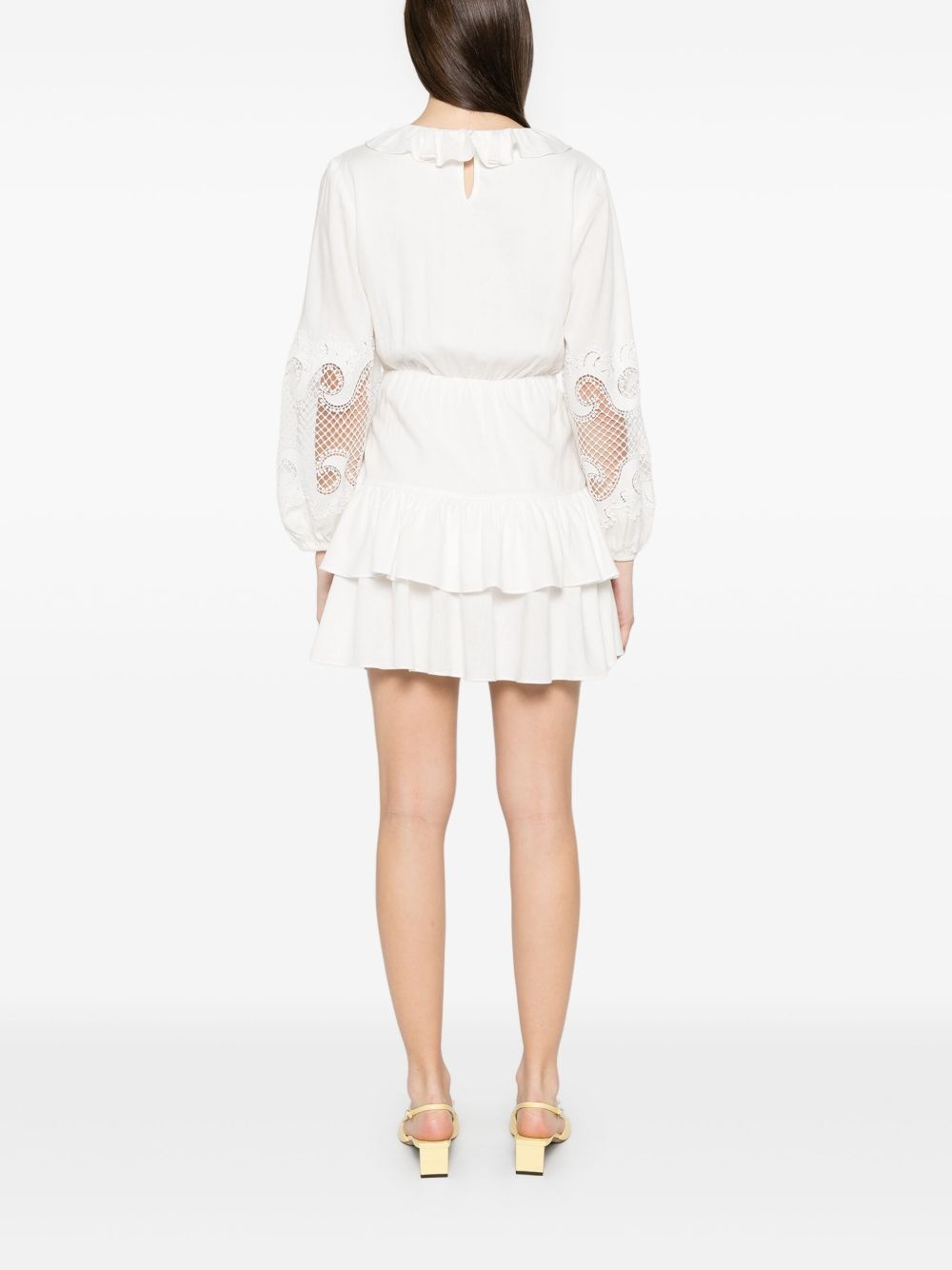 ruffle-detailing mini dress - 4