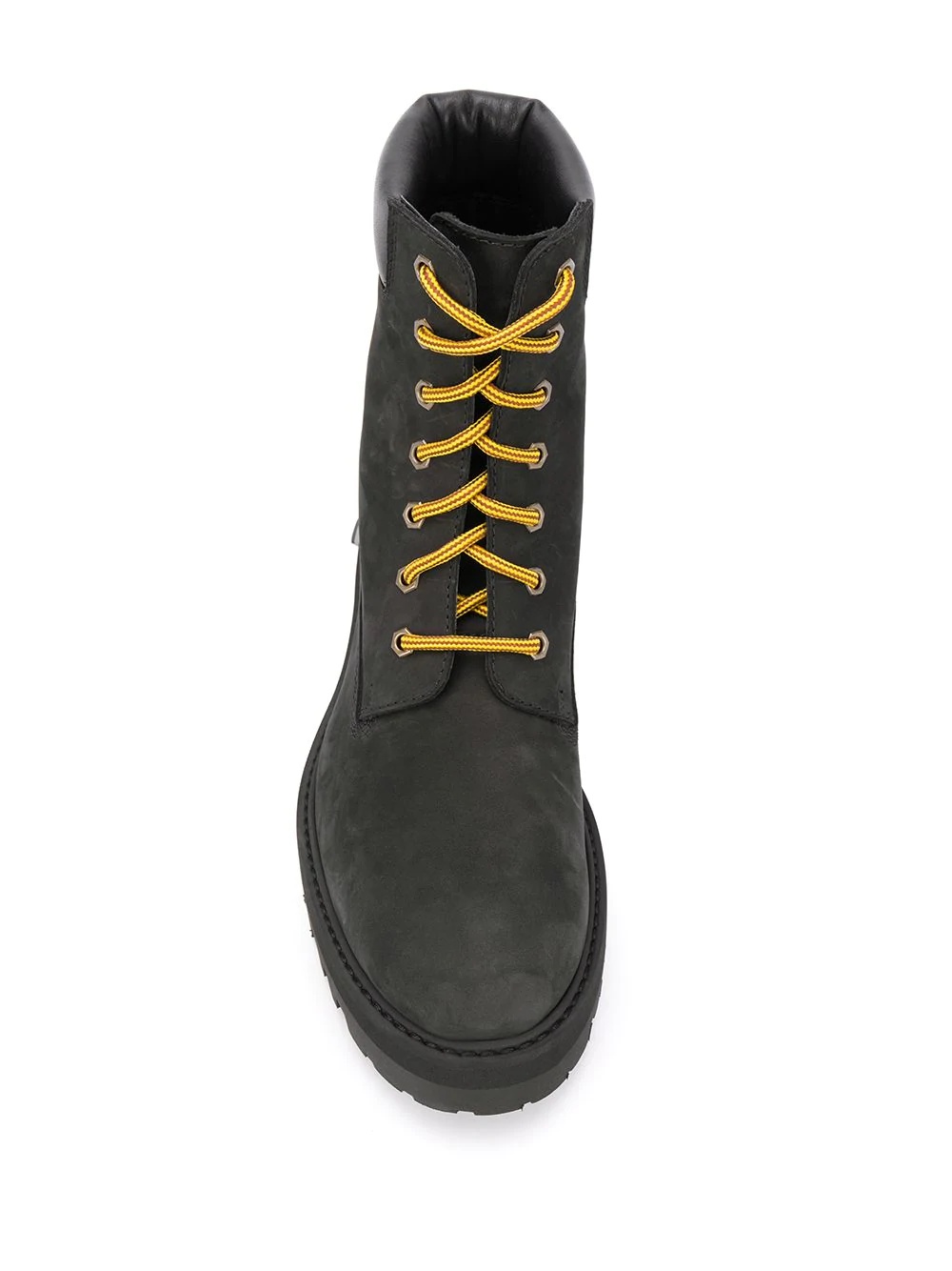 suede lace-up boots - 4