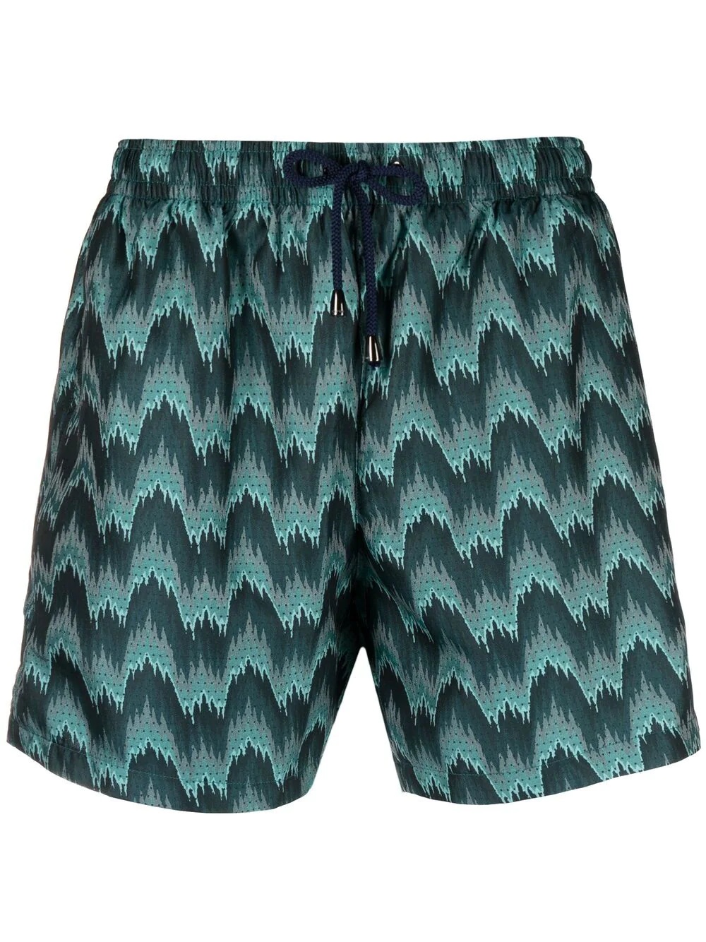 zigzag-print swim shorts - 1