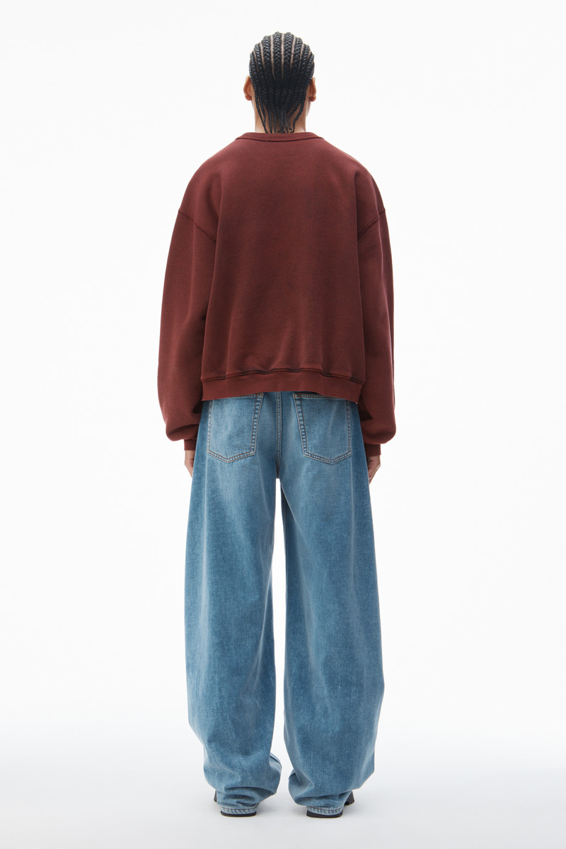 logo-embossed sweatshirt in cotton 4