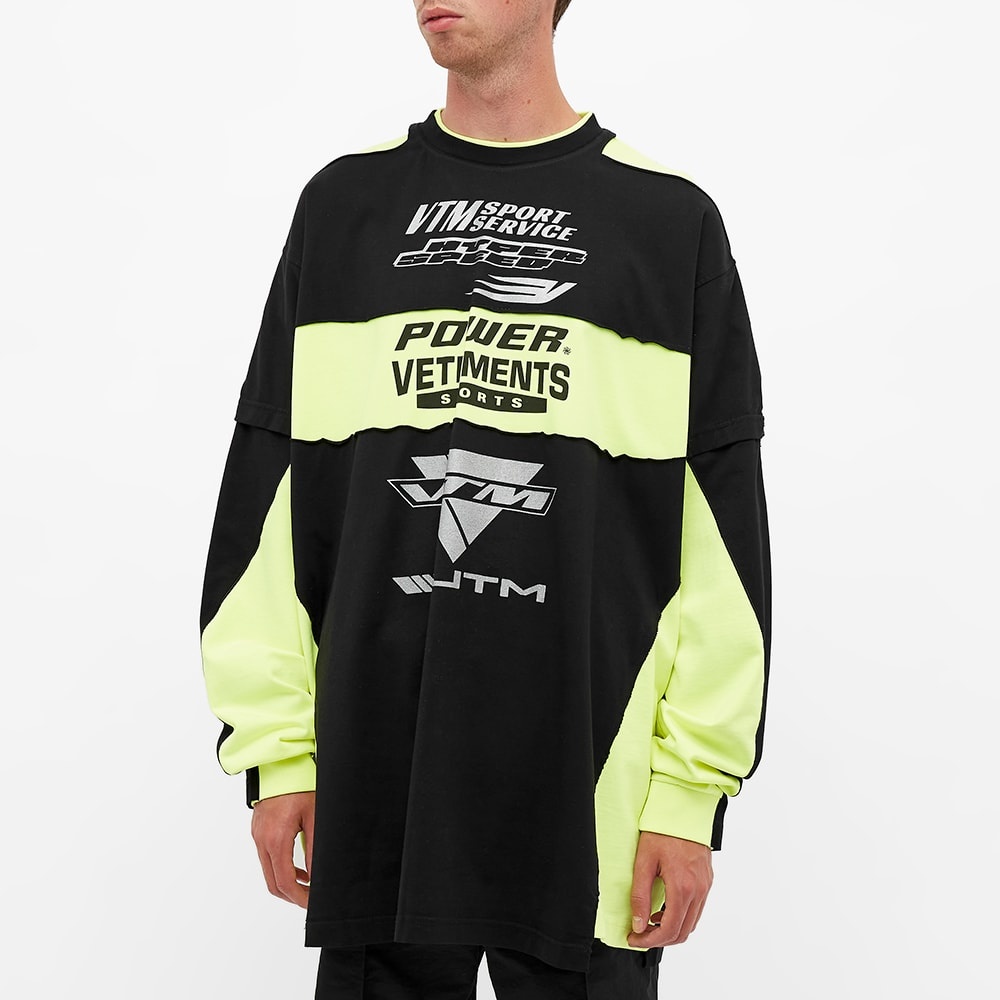 Vetements Long Sleeve Motocross Patched Logo Tee - 5