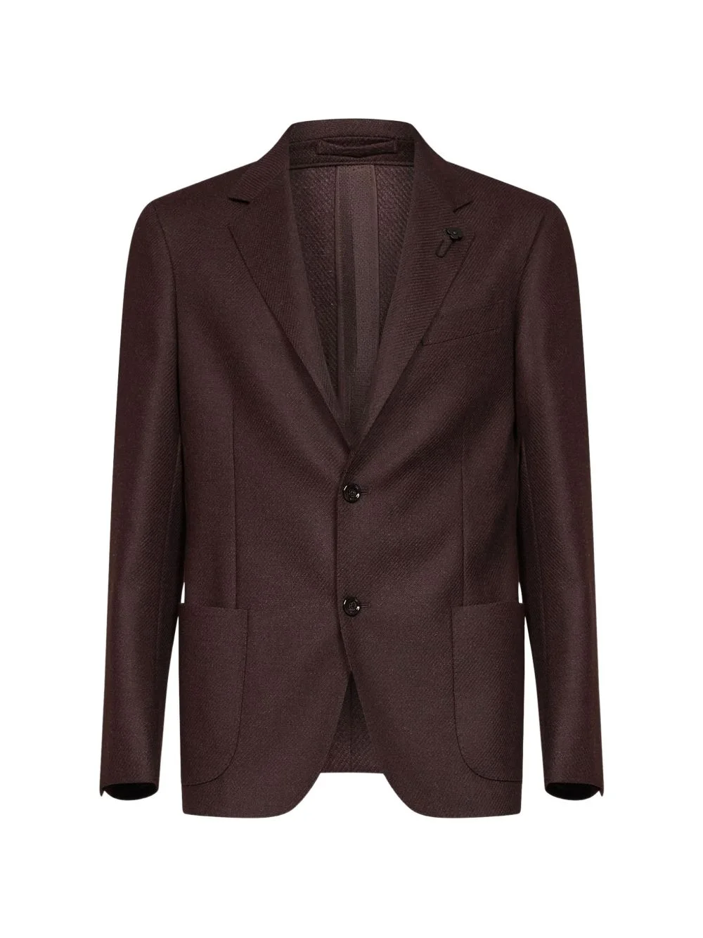 single-breasted wool-blend blazer - 1