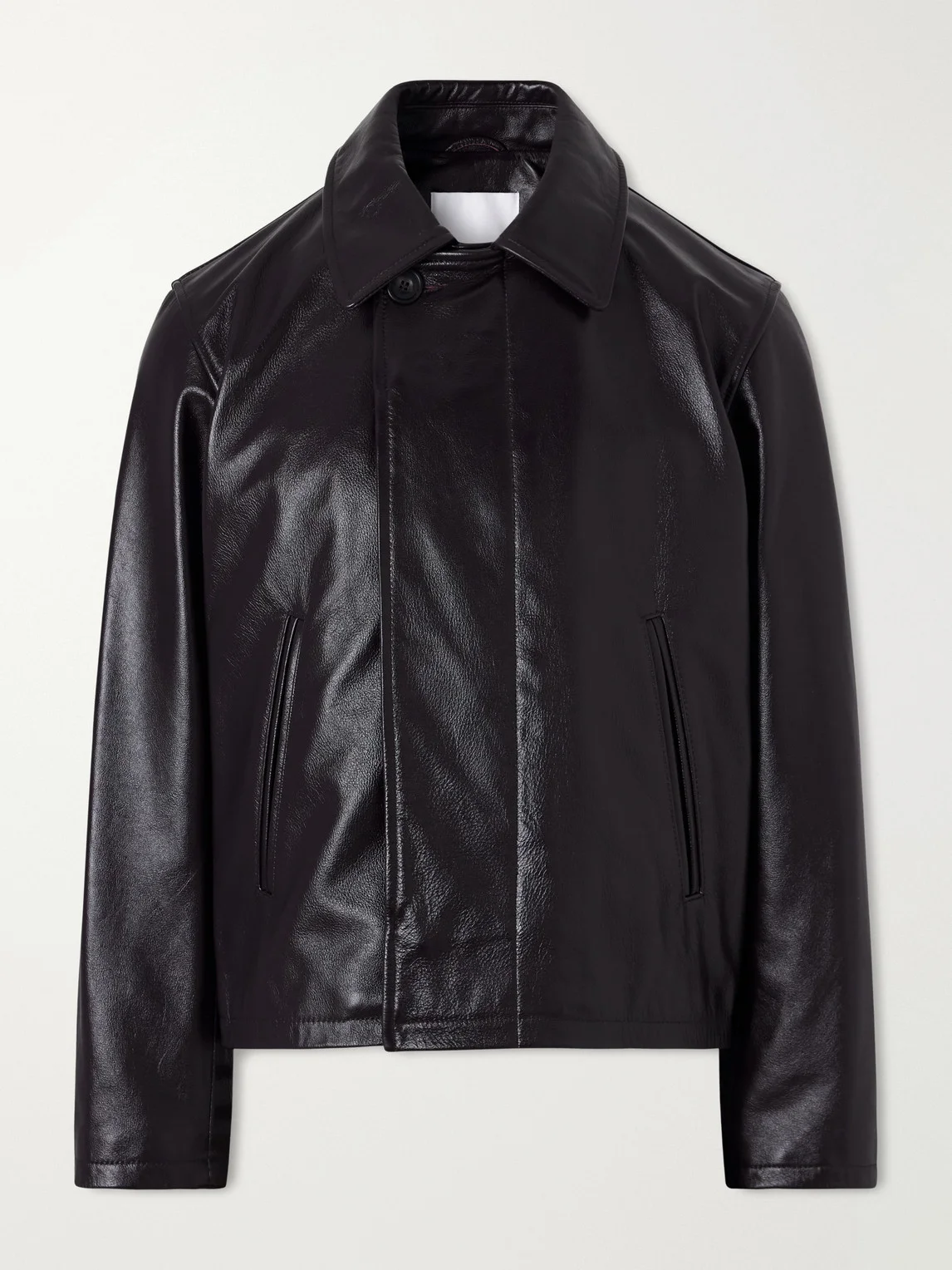 Glossed-Leather Jacket - 1